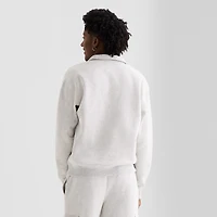 Xersion Quick Dry Cotton Blend Fleece Mens Mock Neck Long Sleeve Active Quarter-Zip Pullover