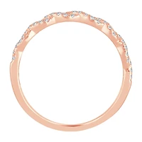 Womens 1/5 CT. Natural White Diamond 10K Gold Wedding Band