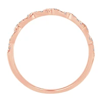 Womens 1/5 CT. Natural White Diamond 10K Gold Wedding Band