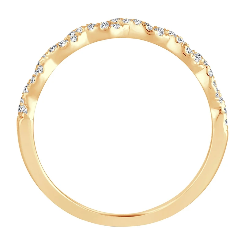 Signature By Modern Bride 1/5 CT.T.W. Natural Diamond 10K or 14K Gold Wedding Band