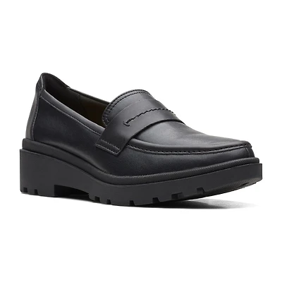 Clarks Call Ease Womens Moc Closed Toe Loafers