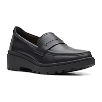 Clarks Call Ease Womens Moc Closed Toe Loafers