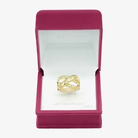 Sparkle Allure Open Wrap Womens 4MM 14K Gold Over Brass Crossover Band