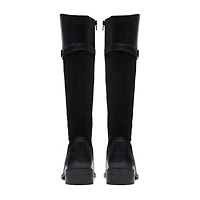 Clarks Womens Maye Carly Stacked Heel Riding Boots