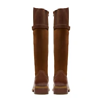 Clarks Womens Maye Carly Stacked Heel Riding Boots