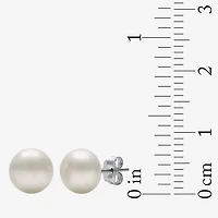 Cultured Freshwater Pearl and Crystal Sterling Silver 8-pr. Stud Earring Set
