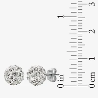 Cultured Freshwater Pearl and Crystal Sterling Silver 8-pr. Stud Earring Set