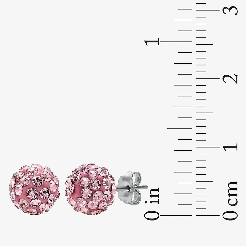 Cultured Freshwater Pearl and Crystal Sterling Silver 8-pr. Stud Earring Set