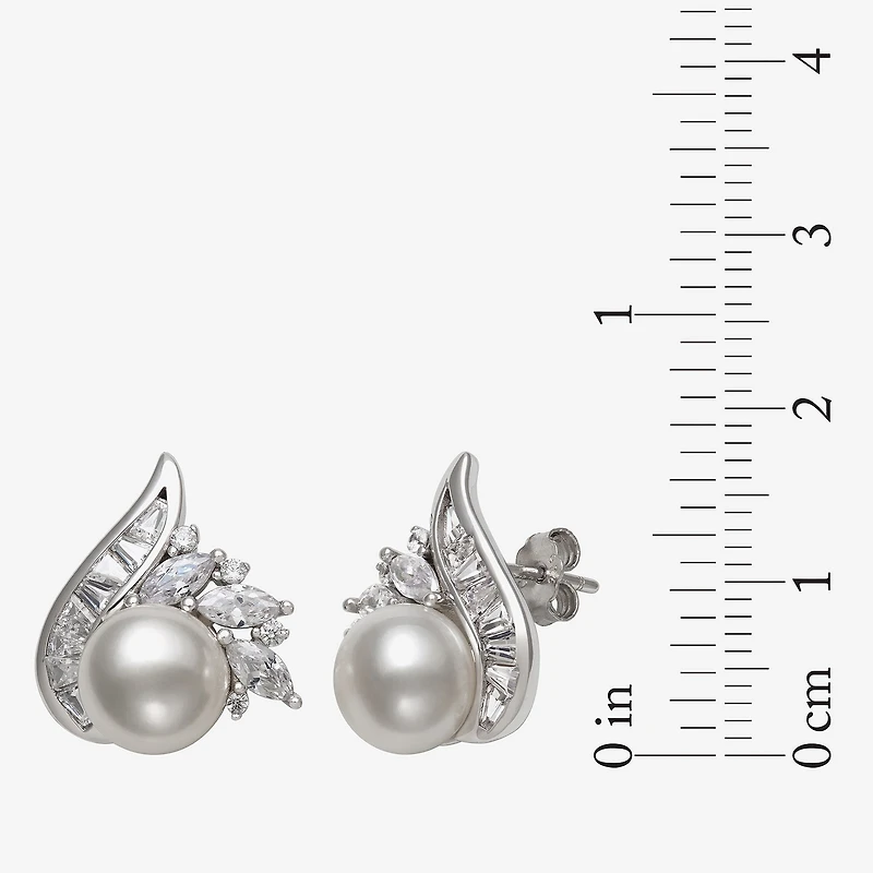 Womens White Cultured Freshwater Pearl Sterling Silver Marquise 2-pc. Jewelry Set