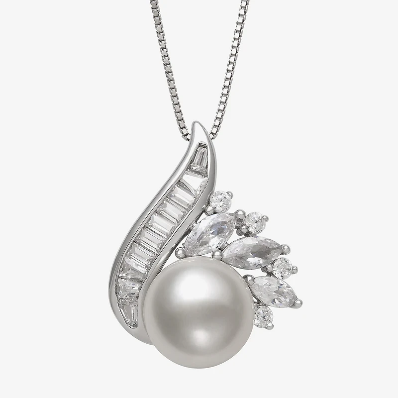 Womens White Cultured Freshwater Pearl Sterling Silver Marquise 2-pc. Jewelry Set