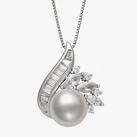 Womens White Cultured Freshwater Pearl Sterling Silver Marquise 2-pc. Jewelry Set