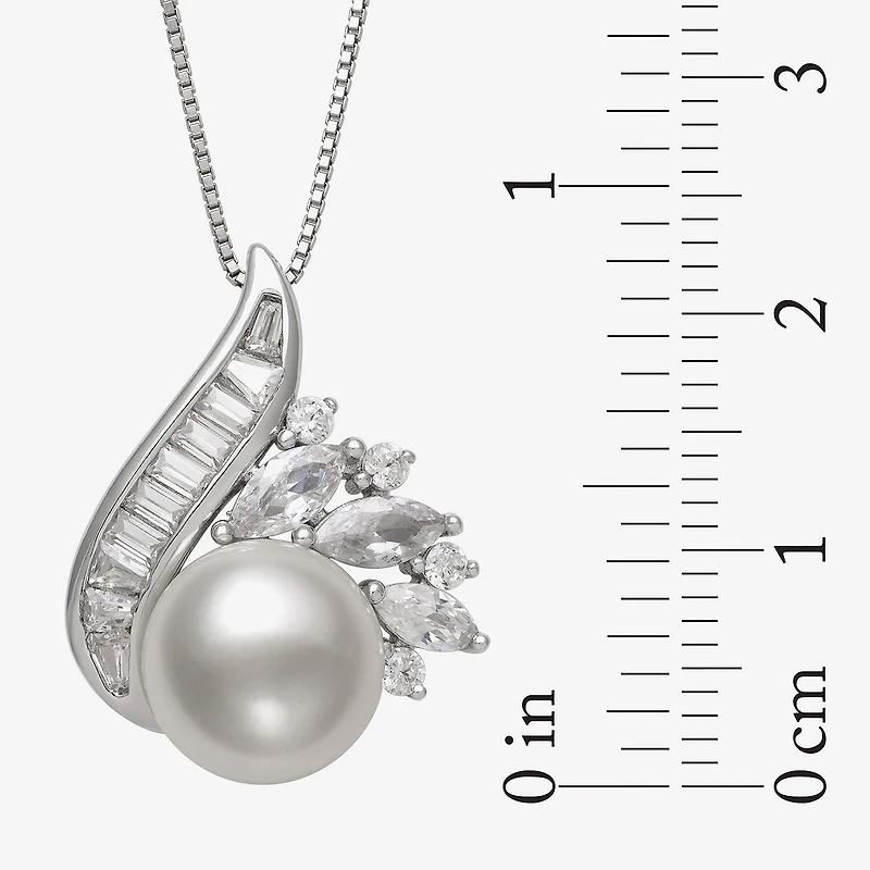 Womens White Cultured Freshwater Pearl Sterling Silver Marquise 2-pc. Jewelry Set