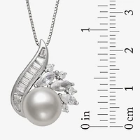 Womens White Cultured Freshwater Pearl Sterling Silver Marquise 2-pc. Jewelry Set