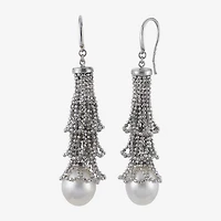 10-11Mm Cultured Freshwater Pearl Sterling Silver Earrings