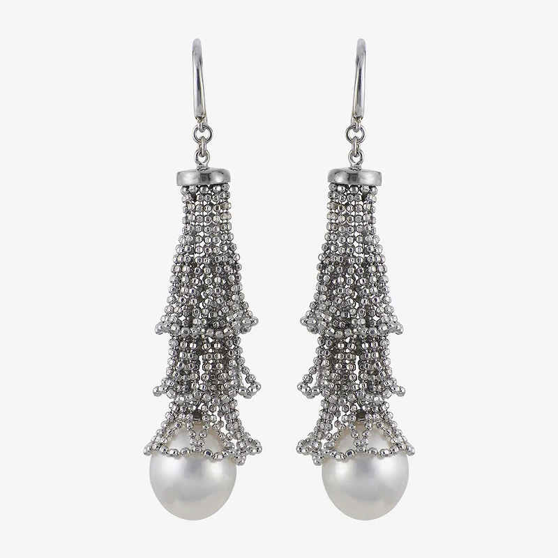 10-11Mm Cultured Freshwater Pearl Sterling Silver Earrings