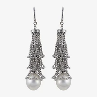 10-11Mm Cultured Freshwater Pearl Sterling Silver Earrings