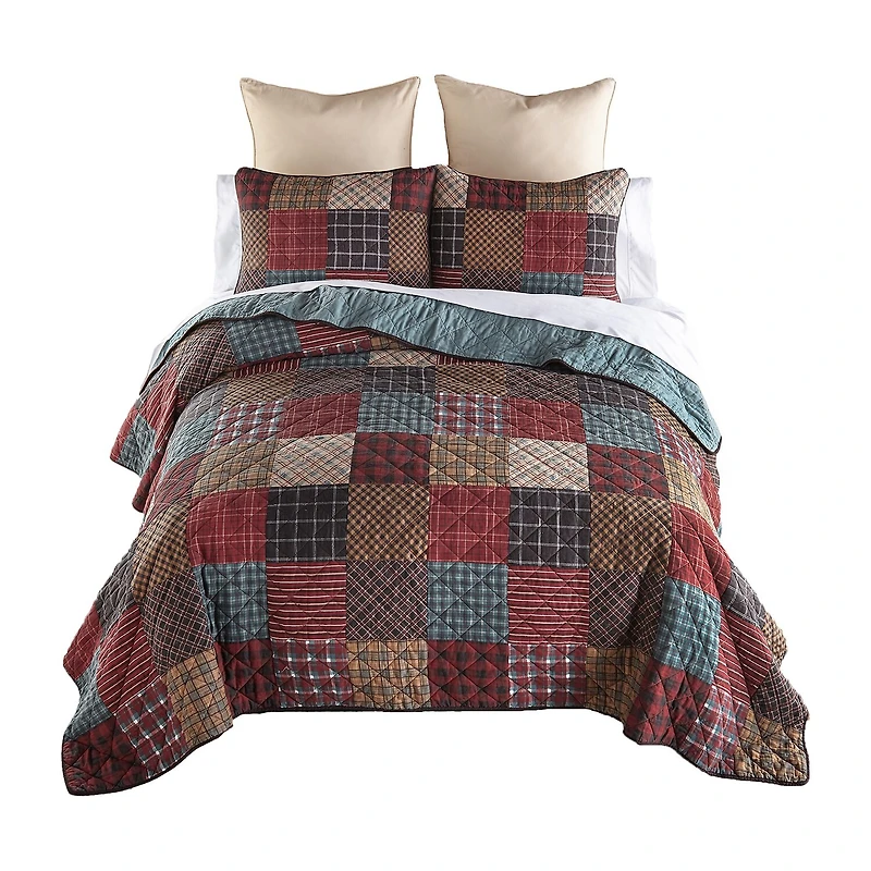 Donna Sharp Appalachia Plaid Hypoallergenic Quilt Set