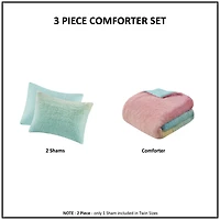 Intelligent Design Talia Ultra Cozy & Soft Ombre Shaggy Faux Fur Comforter Set With Sham
