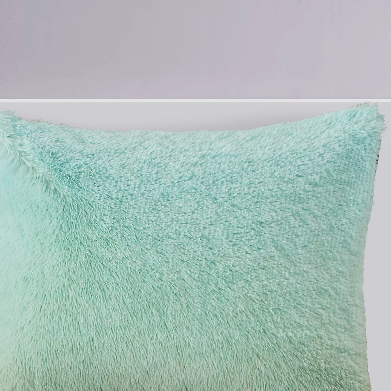 Intelligent Design Talia Ultra Cozy & Soft Ombre Shaggy Faux Fur Comforter Set With Sham