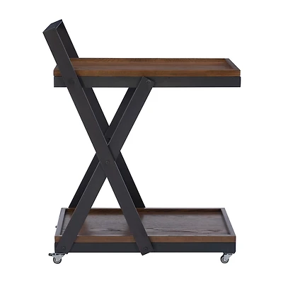 Linon Ebbtide Wood-Top Serving Cart