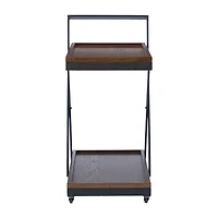 Linon Ebbtide Wood-Top Serving Cart