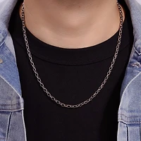Mens Stainless Steel 22" 7mm Rolo Chain