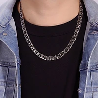 Mens Stainless Steel 10mm Marine Link Chain