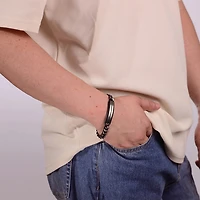 Mens Stainless Steel 8 1/2 Inch Solid Curb Id Bracelet