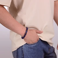 Mens Stainless Steel Beaded Bracelet