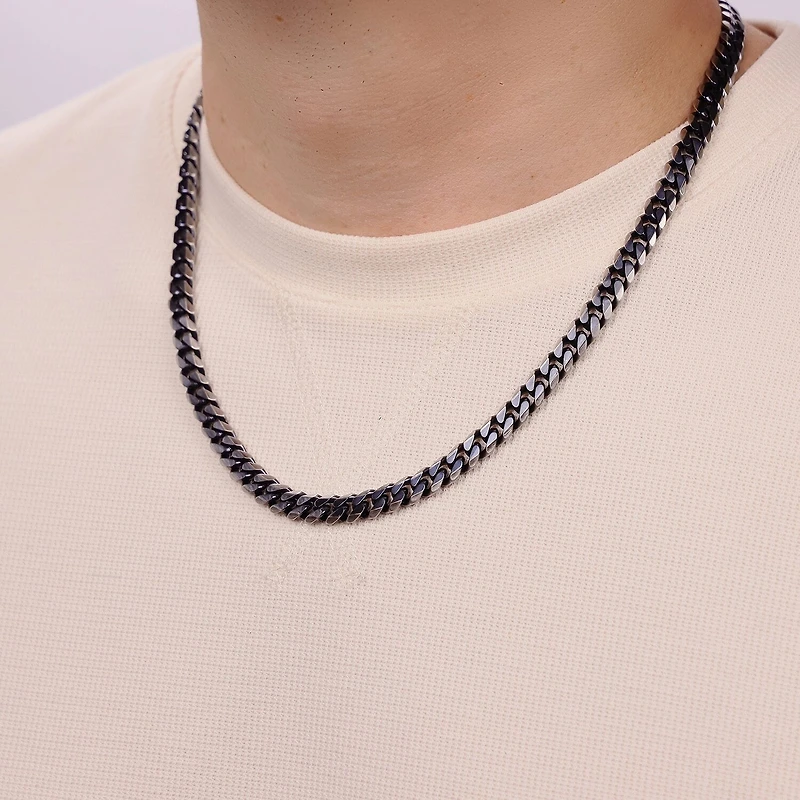 20 Inch Mens Stainless Steel Curb Chain Necklace