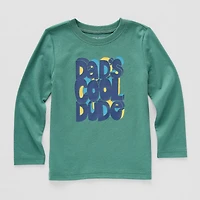 Okie Dokie Toddler & Little Boys Crew Neck Long Sleeve Regular Fit Graphic T-Shirt