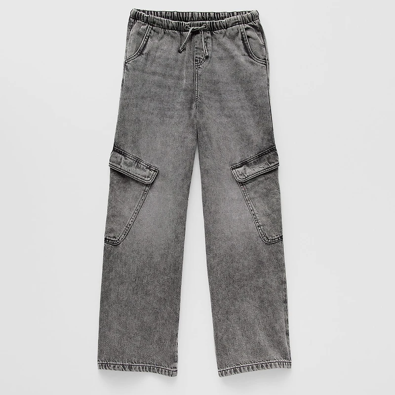 Thereabouts Little & Big Kid Girls Cargo Wide Leg Jean