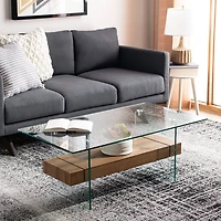 Safavieh Kayley Storage Glass Coffee Table