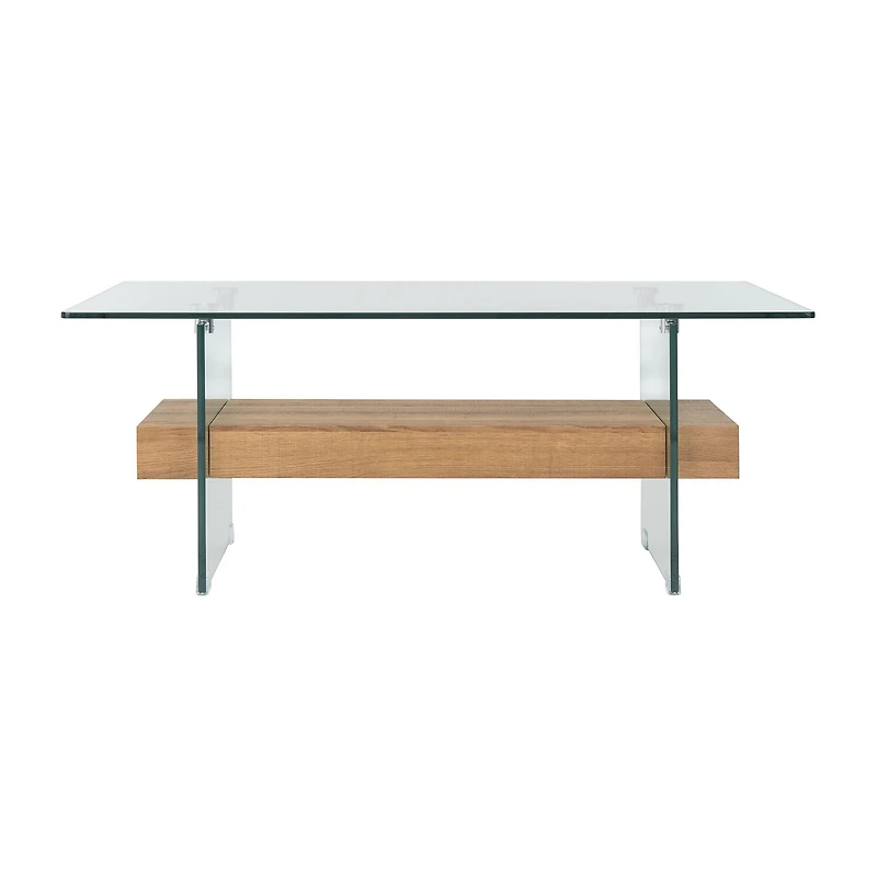 Safavieh Kayley Storage Glass Coffee Table