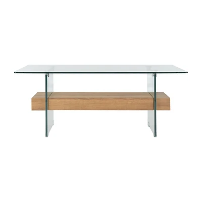 Safavieh Kayley Storage Glass Coffee Table