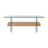 Safavieh Kayley Storage Glass Coffee Table