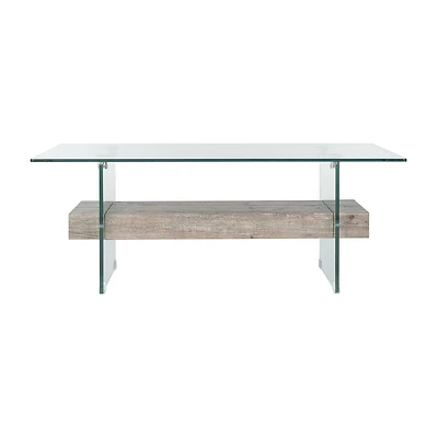 Safavieh Kayley Storage Glass Coffee Table
