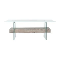 Safavieh Kayley Storage Glass Coffee Table