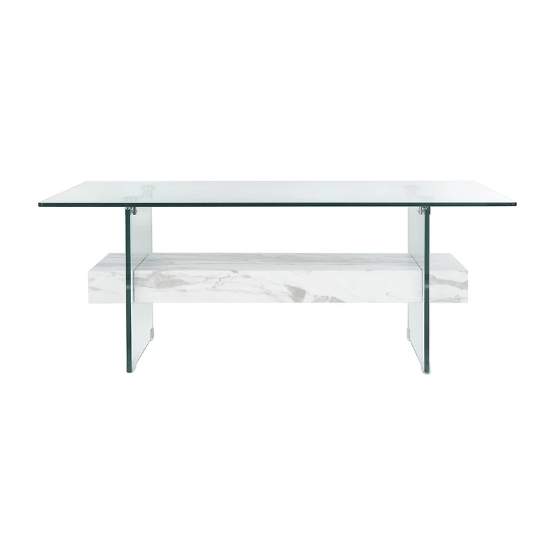 Safavieh Kayley Storage Glass Coffee Table
