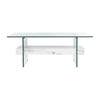 Safavieh Kayley Storage Glass Coffee Table