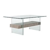 Safavieh Kayley Storage Glass Coffee Table