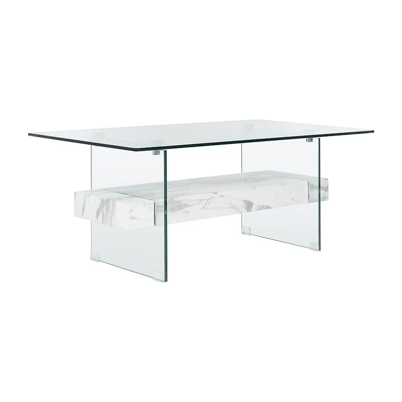Safavieh Kayley Storage Glass Coffee Table