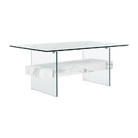 Safavieh Kayley Storage Glass Coffee Table