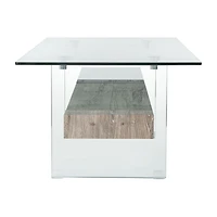 Safavieh Kayley Storage Glass Coffee Table