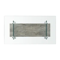 Safavieh Kayley Storage Glass Coffee Table