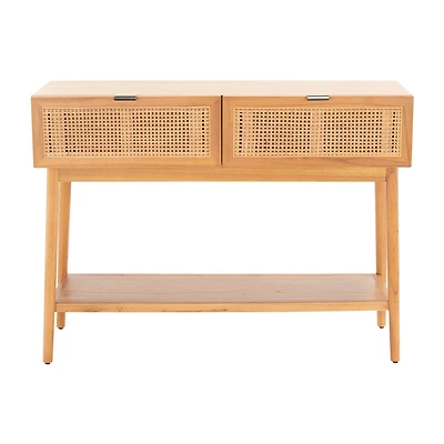 Safavieh Baisley Storage 2-Drawer Rattan Console Table