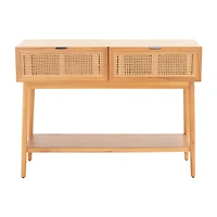 Safavieh Baisley Storage 2-Drawer Rattan Console Table