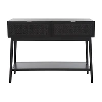 Safavieh Baisley Storage 2-Drawer Rattan Console Table