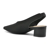 Adrienne Vittadini Gotham Womens Pointed Closed Toe Block Heel Pumps