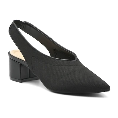 Adrienne Vittadini Gotham Womens Pointed Closed Toe Block Heel Pumps